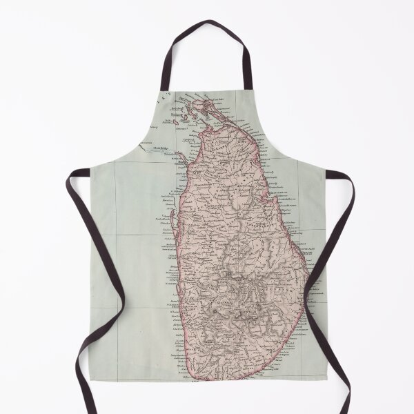 Item preview, Old Sri Lanka Map (1845) Vintage Ceylon Island Atlas designed and sold by BravuraMedia.