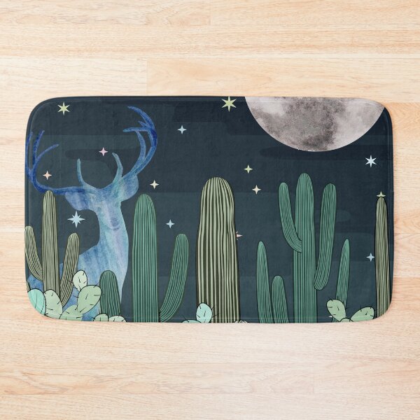 Item preview, Cacti Art | Deer Under The Moon | Cactus Art designed and sold by JooArtPrints  ★★★★★.
