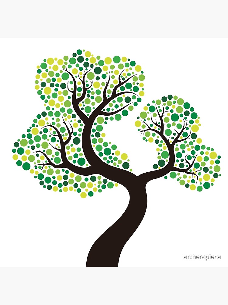 Thumbnail 4 of 4, Pillow, Colorful tree, coloring art designed and sold by artherapieca.