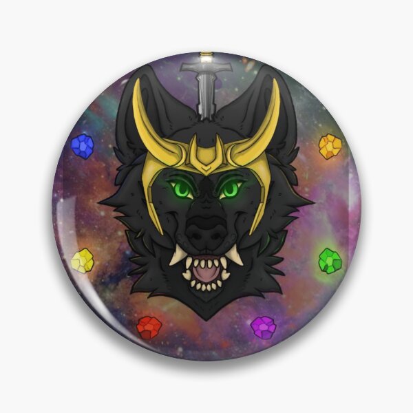 Item preview, Space Wolf Rainbow Stones (Galaxy Background) designed and sold by Crows-Hoard.