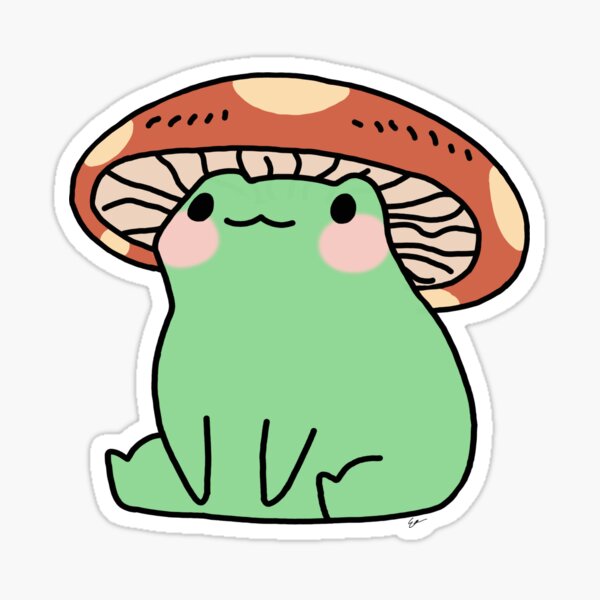 Mushroom Frog Sticker