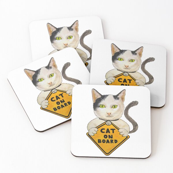 Item preview, cat on board designed and sold by WONDER-ANING.