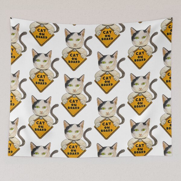 Item preview, cat on board designed and sold by WONDER-ANING.