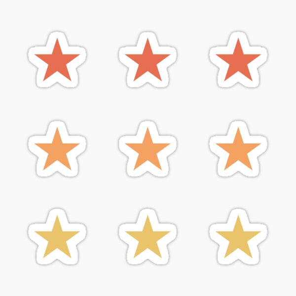Item preview, 9 yellow, orange and red colored stars pack designed and sold by sonia10.