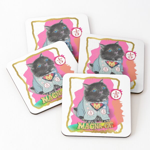 Item preview, Puffy Magna Miracle Cat - Hero Black Cat (By AliceCCI)  Japan Style With Lucky Symbol designed and sold by VanyssaGraphics.