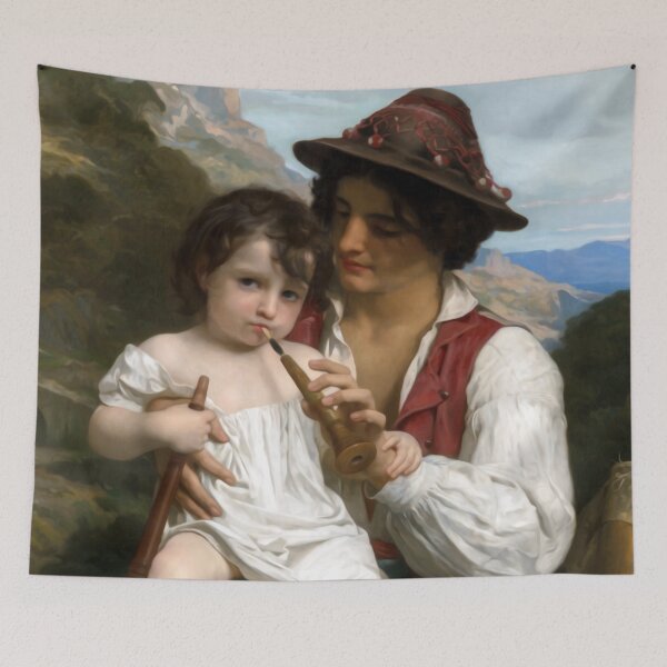 Item preview, The Flute Lesson by Bouguereau designed and sold by academic-art.