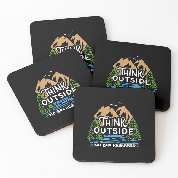 Item preview, Camping T Shirt Think Outside No Box Required Camping Outdoors Camp Camper Campfire Gifts Tee designed and sold by soapeselvi.