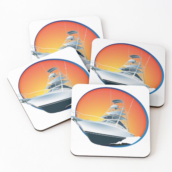 Item preview, Fishing Yacht Cruising ay Sunset designed and sold by Color4Nature.