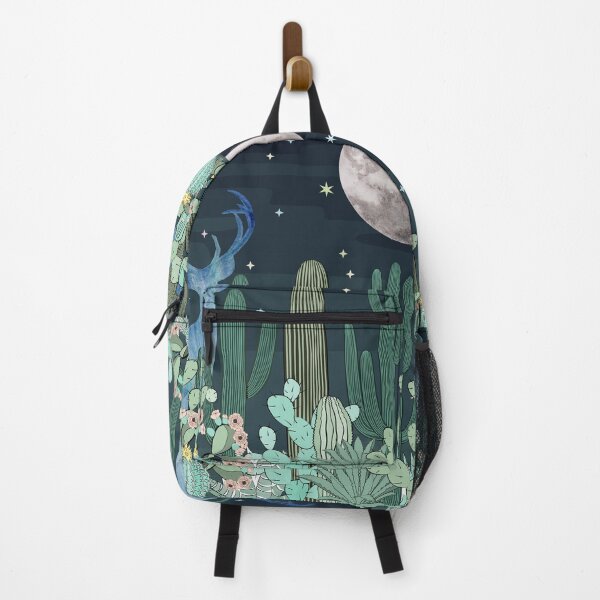 Item preview, Cacti Art | Deer Under The Moon | Cactus Art designed and sold by JooArtPrints ★★★★★.