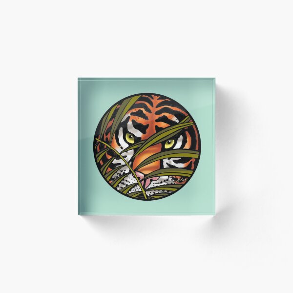 Tiger - in the shadows Acrylic Block
