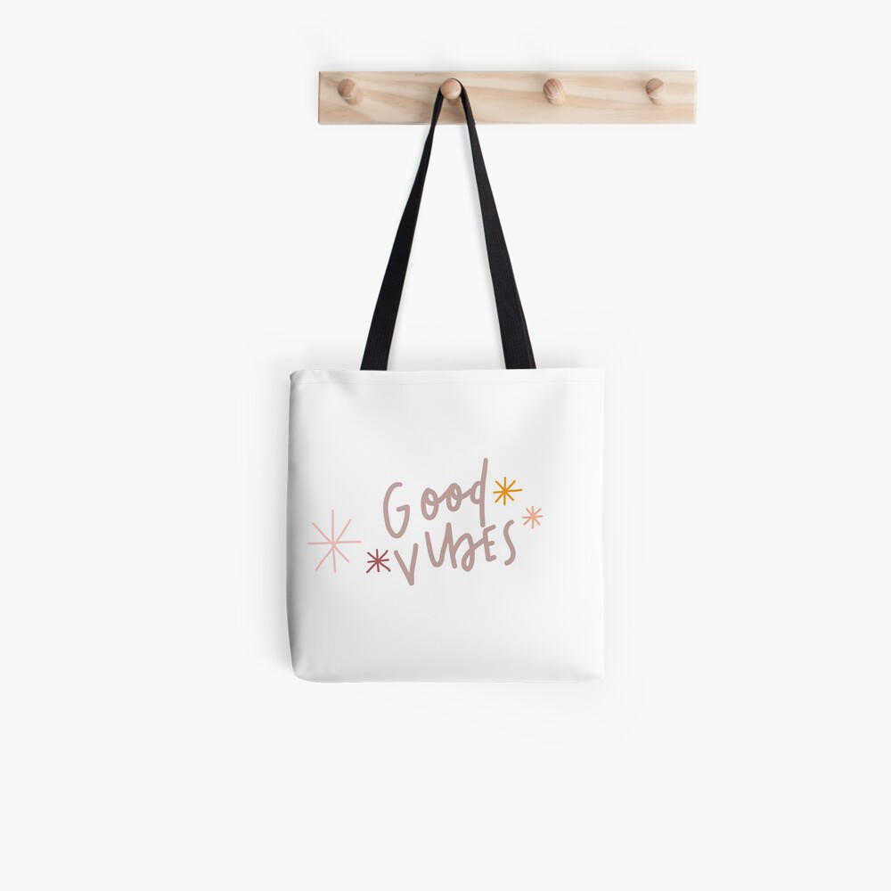 Good Vibes Only Quote - Turquoise Tropical Sandy Beach Tote Bag by Stay  Positive Design