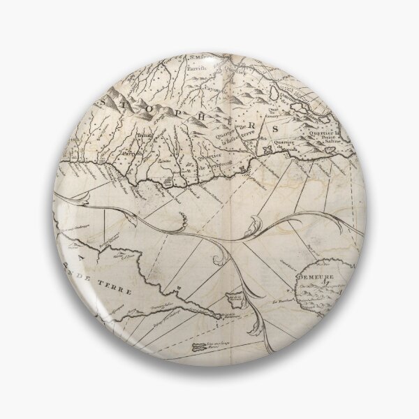 Item preview, Old St Kitts, Guadeloupe & Martinique Map (1794) Vintage French West Indies Islands Chart designed and sold by BravuraMedia.