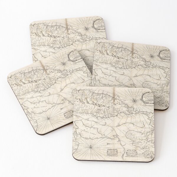 Item preview, Old St Kitts, Guadeloupe & Martinique Map (1794) Vintage French West Indies Islands Chart designed and sold by BravuraMedia.