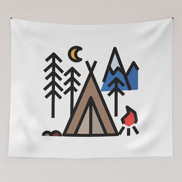 Item preview, camping under the moon designed and sold by TheOrbDesigns.
