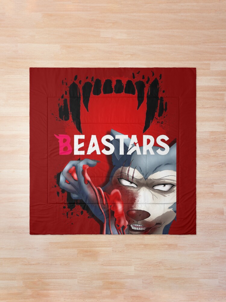 Alternate view of Beastars anime legosi sticker Comforter