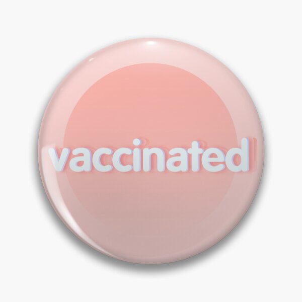 Item preview, cute pink 'vaccinated' sticker print designed and sold by afterafterparty.