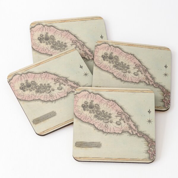 Item preview, Old St Kitts Map (1823) Vintage Saint Christopher Island Atlas designed and sold by BravuraMedia.