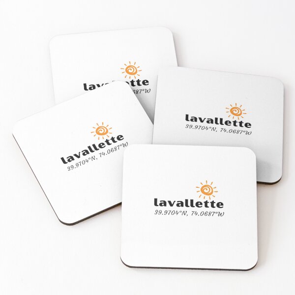 Item preview, Lavallette Beach, New Jersey longitude/latitude designed and sold by GingerSnapsNJ.