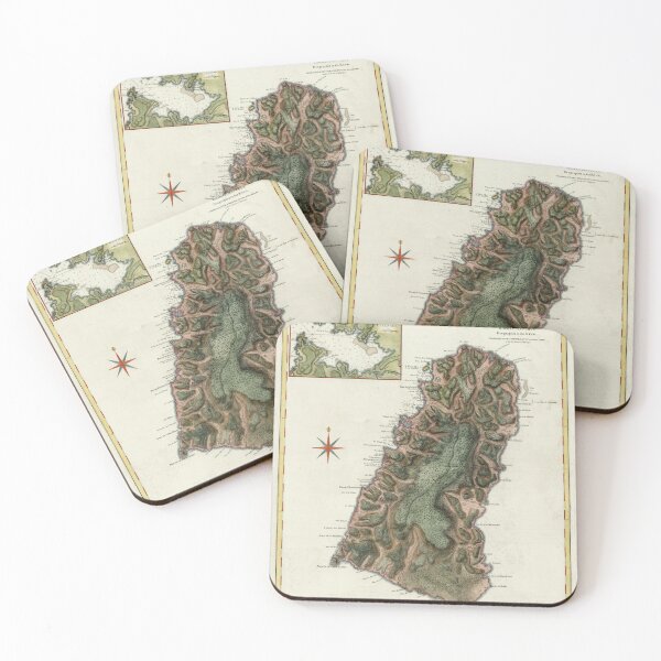 Item preview, Old St Lucia Island Map (1794) Vintage Helen of the West Indies Atlas designed and sold by BravuraMedia.
