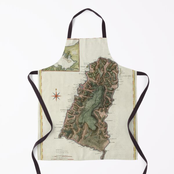 Item preview, Old St Lucia Island Map (1794) Vintage Helen of the West Indies Atlas designed and sold by BravuraMedia.