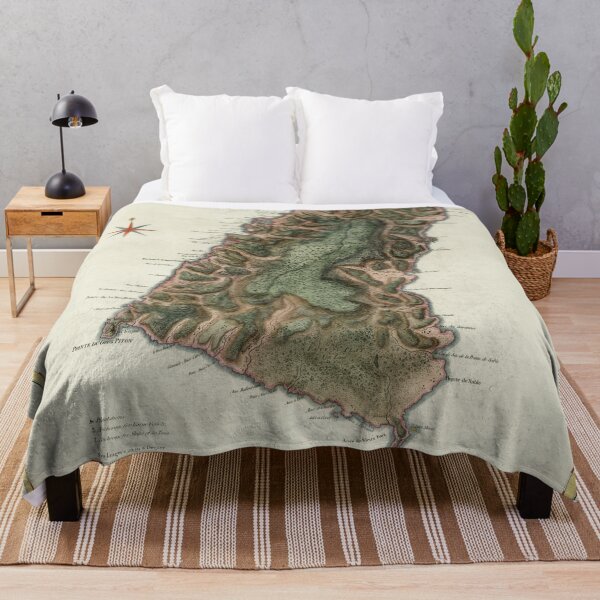 Item preview, Old St Lucia Island Map (1794) Vintage Helen of the West Indies Atlas designed and sold by BravuraMedia.