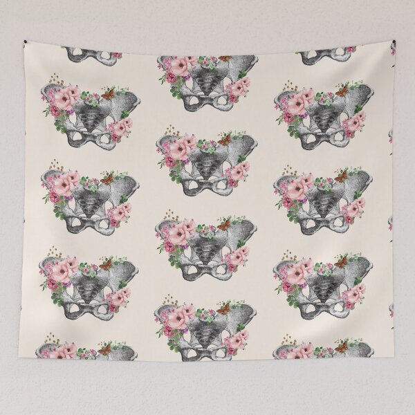 Item preview, Feminism, anatomy, anatomical art, female bones of the pelvis designed and sold by Collagedream.