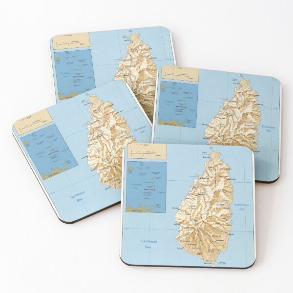 Item preview, St Lucia Island Map (1991) Helen of the West Indies Atlas designed and sold by BravuraMedia.