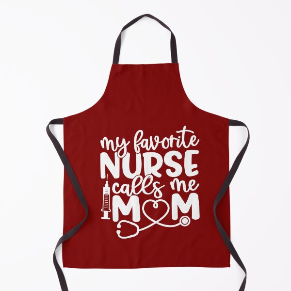 Item preview, My favorite nurse calls me mom - funny nurse gift (white/grey) designed and sold by PickaSticka.