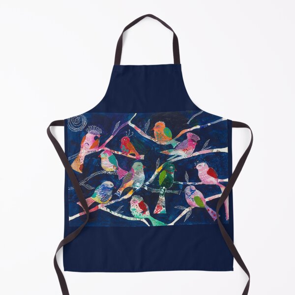 Item preview, Magical, enchanted birds at night designed and sold by Zunkame.