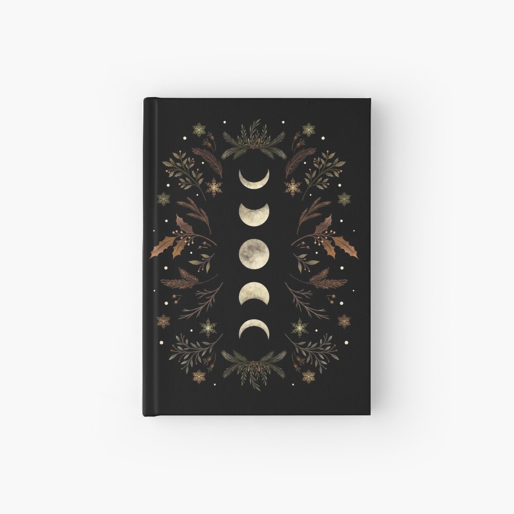 Moonlit Garden-Winter Brown Hardcover Journal