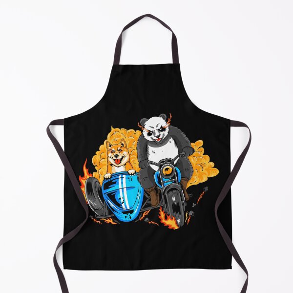 Item preview, A panda and his Shia Inu dog on a motorcycle designed and sold by P0kker.