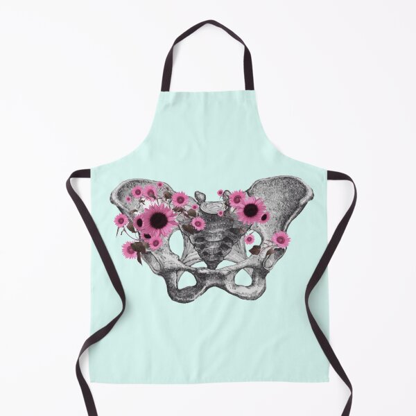 Item preview, Female bones of the pelvis, Pink flowers Feminism, anatomy, skeleton, anatomical art designed and sold by Collagedream.