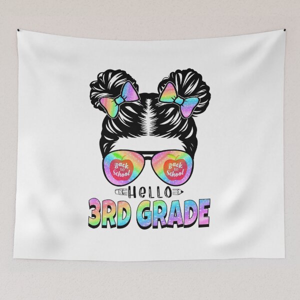 Item preview, Hello 3rd Grade Space Buns Back To School designed and sold by cristobal58.