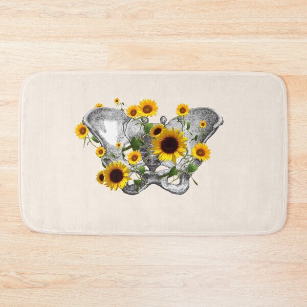 Item preview, Feminism, anatomy, anatomical art, sunflowers female bones of the pelvis designed and sold by Collagedream.
