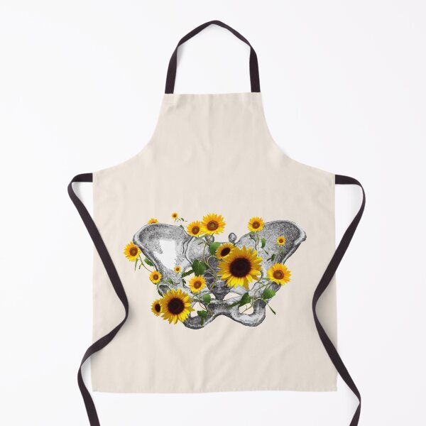 Item preview, Feminism, anatomy, anatomical art, sunflowers female bones of the pelvis designed and sold by Collagedream.