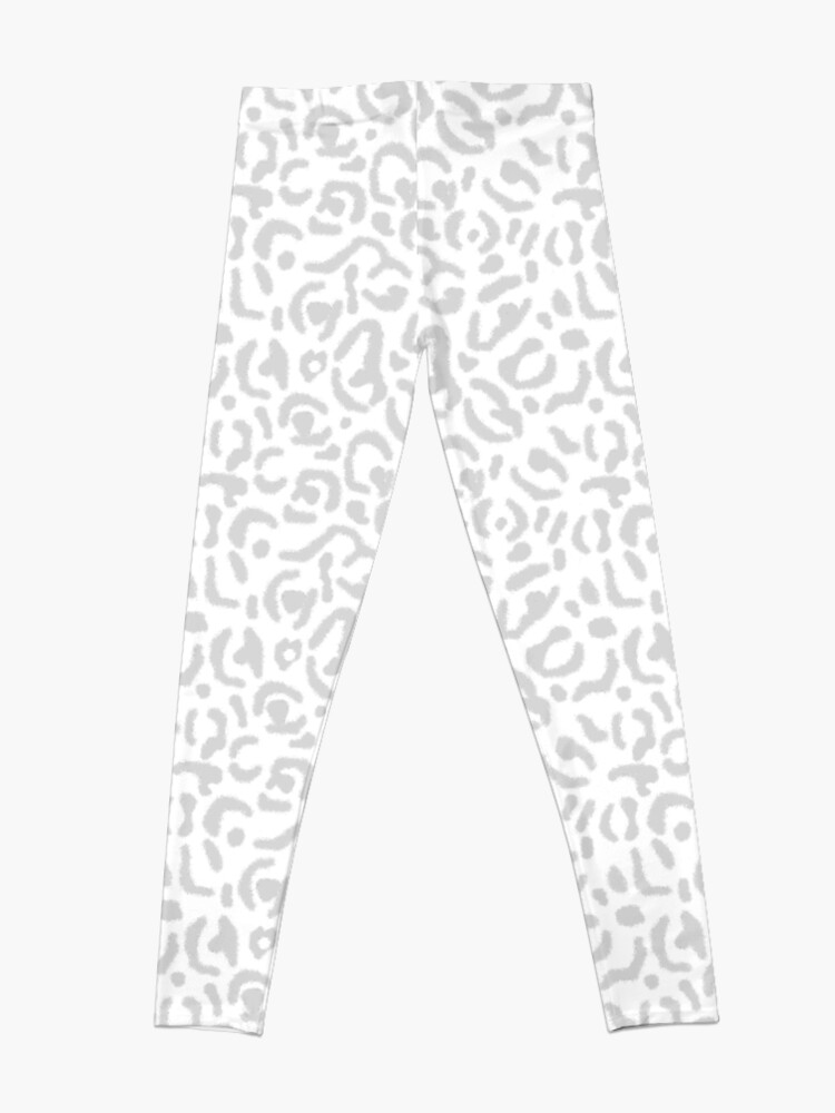 Grey Leopard Skin Print Gray White Cheetah Cat Pattern Leggings for Sale  by Julie Erin Designs