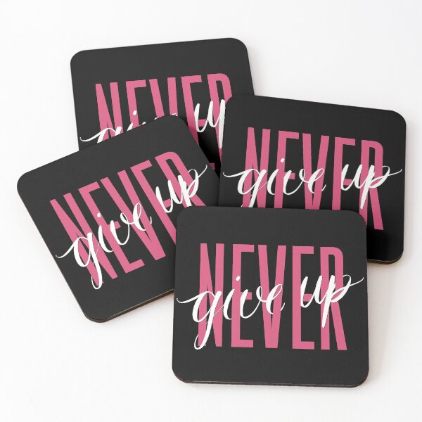 Item preview, Never give up designed and sold by Blackstar Design Studio.