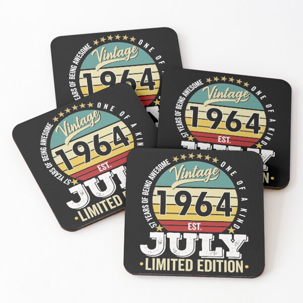 Item preview, 57 Years Of Being Awesome - One Of A Kind Limited Edition - 1964 Vintage 57s Retro, Classic, Cool, July Birthday.  designed and sold by ALITOPRINCE.