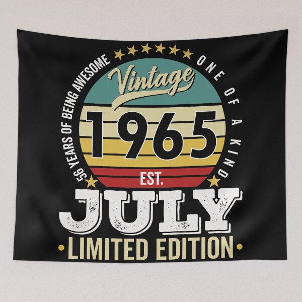 Item preview, 56 Years Of Being Awesome - One Of A Kind Limited Edition - 1965 Vintage 56s Retro, Classic, Cool, July Birthday.  designed and sold by ALITOPRINCE.