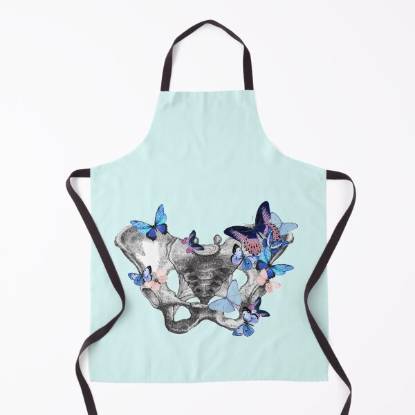 Item preview, Feminism, anatomy, anatomical art, blue butterflies,female bones of the pelvis designed and sold by Collagedream.