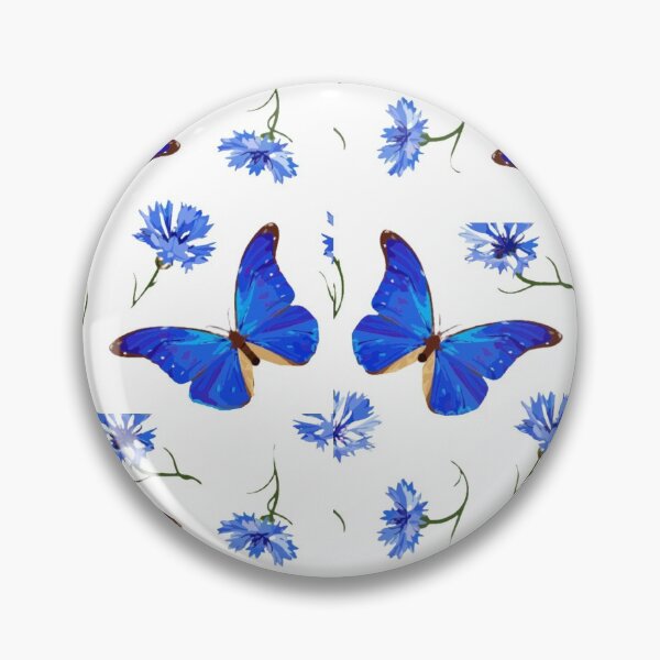 Item preview, Mariposas azules y flores azules. designed and sold by Karine Dupras.