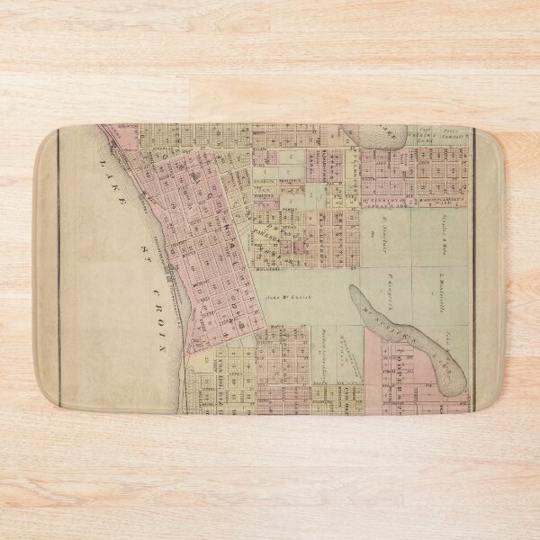 Item preview, Old Stillwater MN Map (1874) The Birthplace of Minnesota Vintage Atlas designed and sold by BravuraMedia.