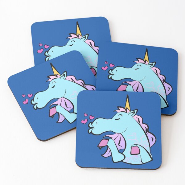 Item preview, Unicorn Kissing - Blue designed and sold by WorldOfUnicorns.