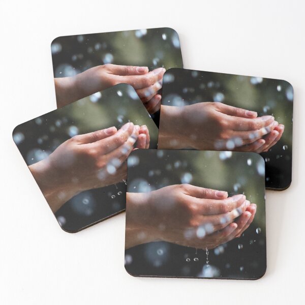 Item preview, Water Splash Off Of Hands Artistic Print designed and sold by leeahsart.