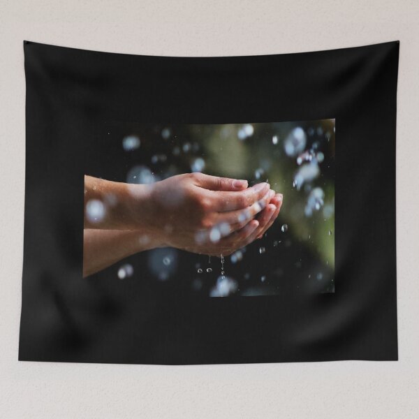 Item preview, Water Splash Off Of Hands Artistic Print designed and sold by leeahsart.