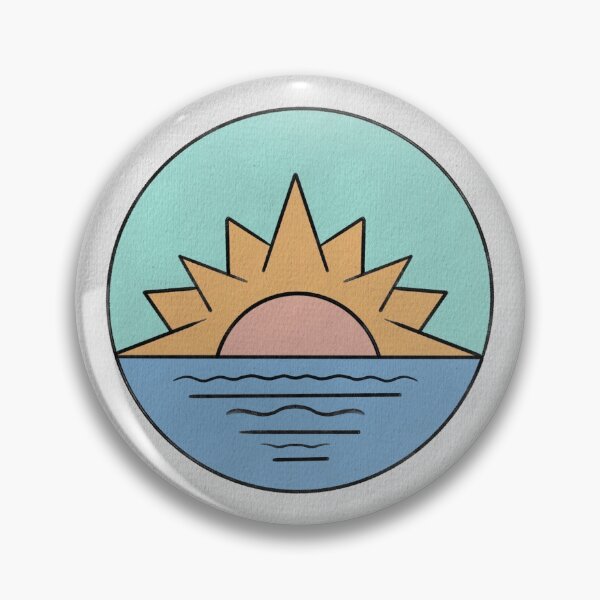 Item preview, Sunrise Print, Sea, Minimalistic Landscape in a Circle designed and sold by eL-La-.