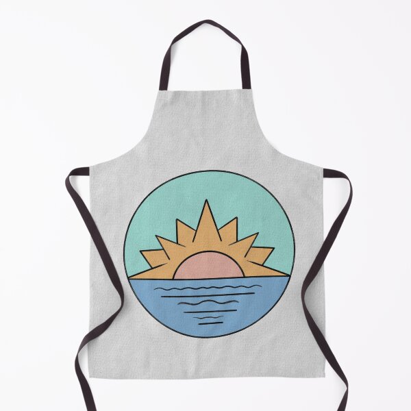 Item preview, Sunrise Print, Sea, Minimalistic Landscape in a Circle designed and sold by eL-La-.