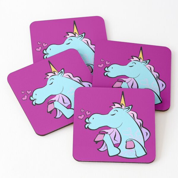 Item preview, Unicorn Kissing - Mauve designed and sold by WorldOfUnicorns.