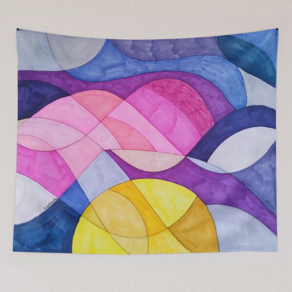 Item preview, Blue Purple Waves designed and sold by SavantArtist.