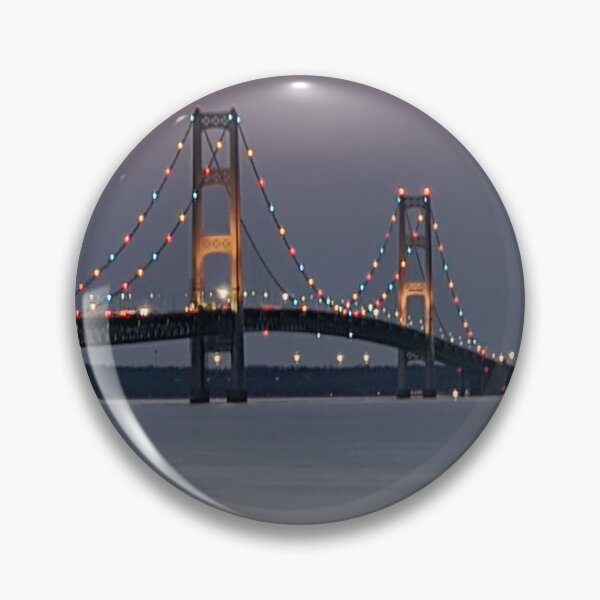 Item preview, Mackinac Bridge at dusk designed and sold by GypsyPortal.